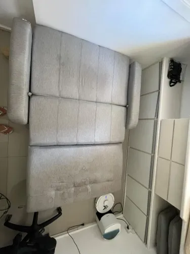 Sofá-Cama Casal 2 Lugares Cinza - R$ 400