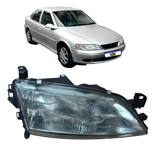 Farol Direito Vectra 1997 1998 1999 Máscara Cromada Direito/passageiro