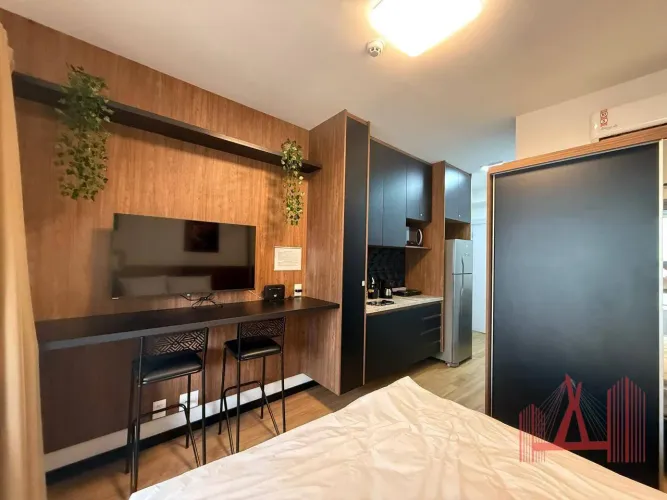 Studio MOBILIADO para Locação com 1 dormitório, com 30 m² - Moema