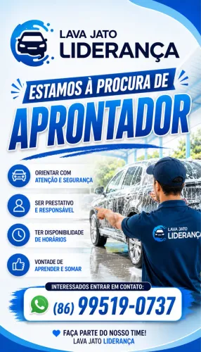 VAGA ABERTA - APRONTADOR