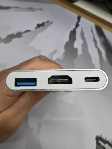 Hub USB-C Exbom 3 em 1 HDMI 4K USB 3.0 PD