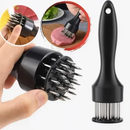 Amaciador De Carne Manual Churrasco Furador Bife Carne Cor Preto