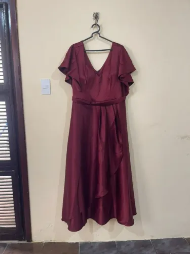 VESTIDO DE FESTA MARSALA