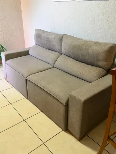 Sofá cama tamanho 2.20 de cinza