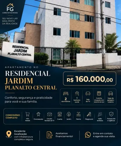 Apartamento no Condomínio Jardim Planalto Central