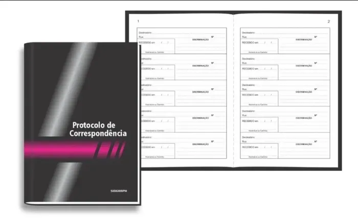 Livro Protocolo De Correspondência 104 Fls - Sidgraph