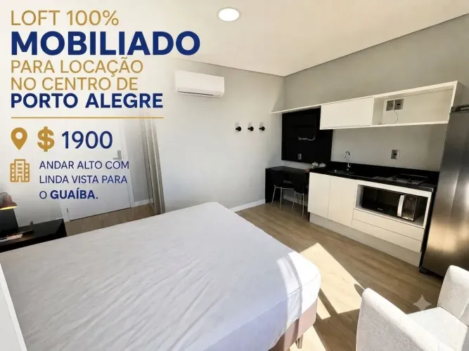 Lindo loft 100% para alugar no Centro de Porto Alegre