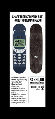 Shape de skate High Company original