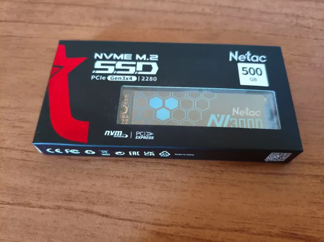SSD NVMe Netac 500GB PCIe 3.0 x4 - 3.500 MB/s Leitura / 3.200 MB/s Gravação