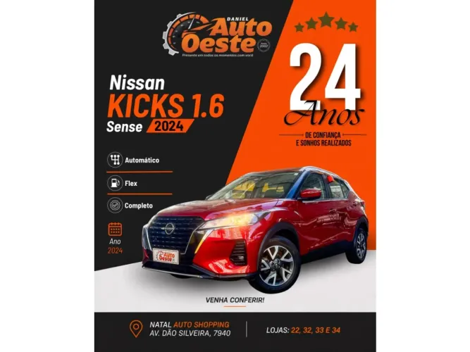 Nissan Kicks Sense 1.6 16V Flex AUT 2024