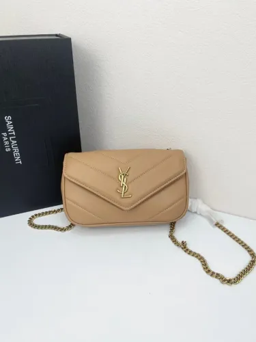 Bolsa em couro YSL Bege