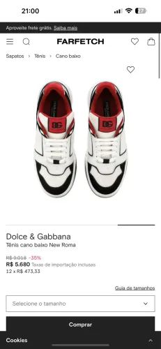 Tênis Dolce gabbana
