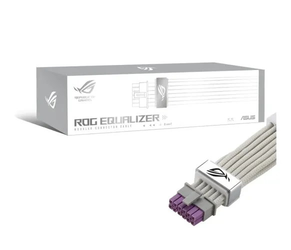 Cabo PCI-e 12v 2x6 PCI-e 5.1 ATX 3.1 Asus ROG Equalizer Branco - Original, Lacrado!