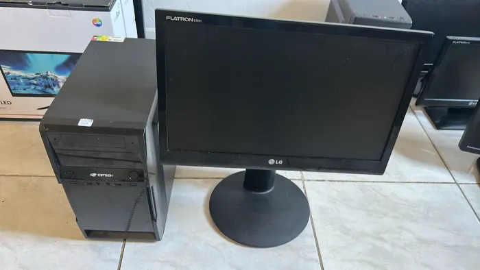 I3 9100f ddr4 com ssd 256 gb para empresas monitor retratil garantia entrega