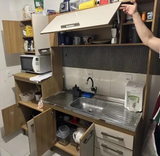 Armário de Cozinha Completo com Pia e Torneira