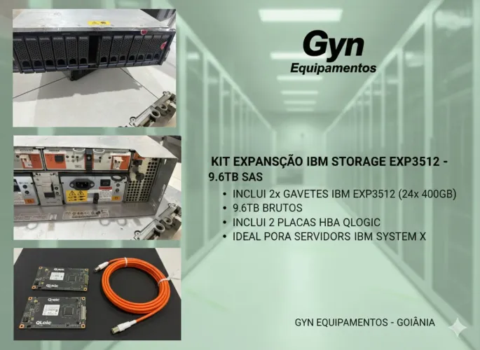 Combo Storage alta disponibilidade 9TB SAS C/ HBA 8Gbs