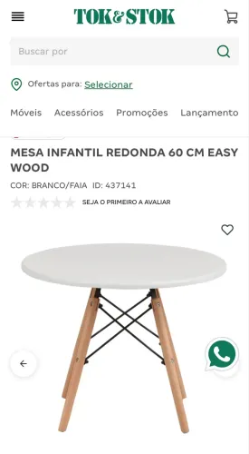 Mesa de centro 60 cm altura 42 cm 