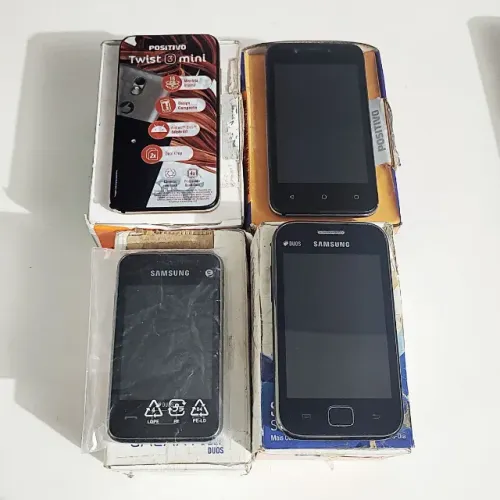 Lote 4 Celulares Antigos Sem Bateria