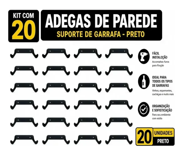 80x Unidades De Suporte P/ 1 Garrafa De Vinho-adega