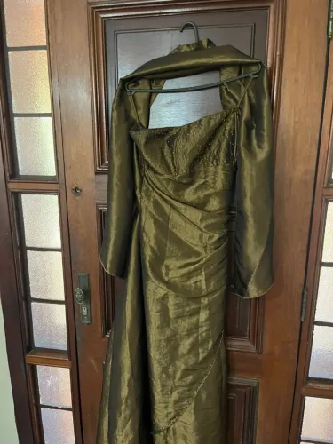 Vestido longo de festa elegante + echarpe - ótimo estado