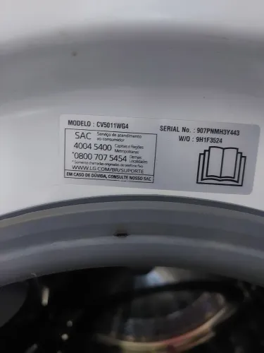 Lava e Seca LG 11Kg modelo CV5011WG4 Branca 110V
