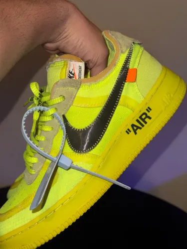 Tênis Nike Air Force 1 Off-white volt original