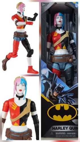 Boneca Articulada Arlequina (Harley Quinn) - Coleção da DC Comics (linha Batman)