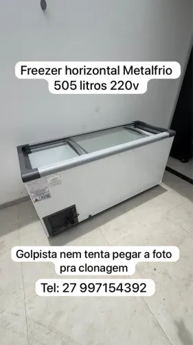 Freezer horizontal Metalfrio 505 litros 220v zerado