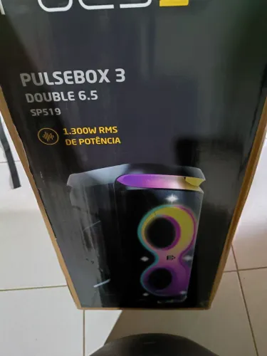 CAIXA SOM PULSEBOX 3 1300W DE POTÊNCIA