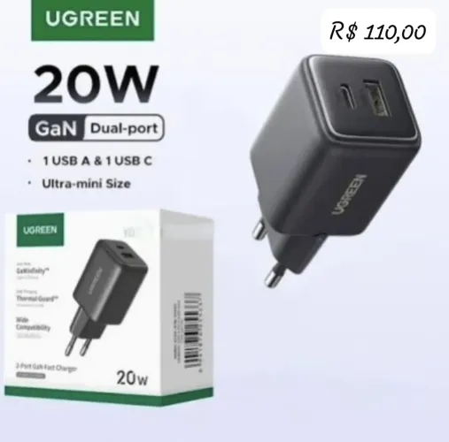 Carregador Ugreen 20W ( 2 Portas )