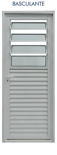 Porta basculante 210x080 alumínio branco 