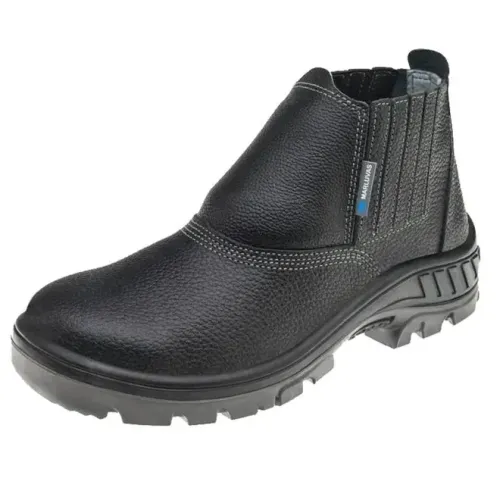 Botina pico pvc preta masculina.