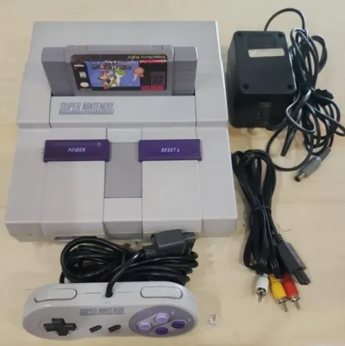 Super Nintendo + Mario world 