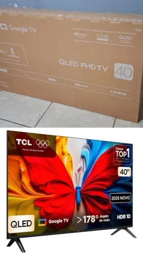 smart tv TCl 40`` QLED Full HD- NOVA NA CAIXA