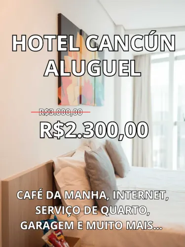 ADE CJ 21 - Águas Claras- Hotel Cancún (Incluso:Café da manhã, serviço de quarto e mais)