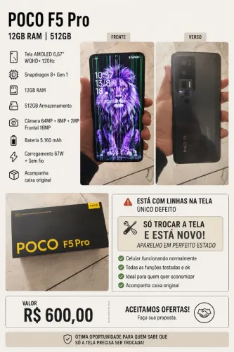 Vende-se Poco F5 Pro 512 Gb