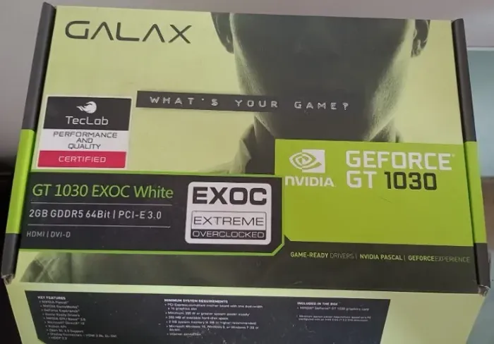 Placa de vídeo Geforce GT 1030 Galax