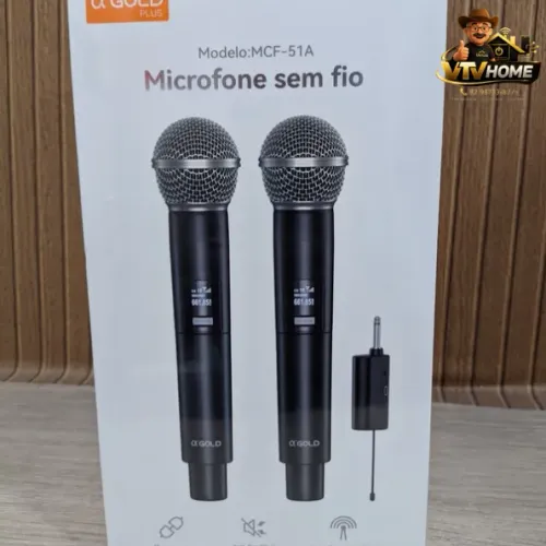 kit 2 Microfones Recarregável AGOLD + Entrega Grátis