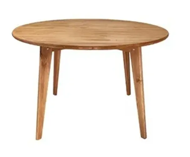 Mesa redonda design escandinavo - Madeira maciça - 1,20m