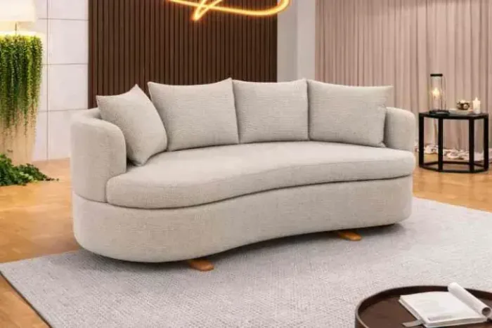 Sofá Living Organic M-204  2,00m  Bouclé  Produto Novo!  Pronta Entrega!