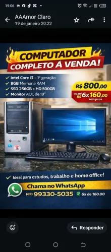 Computador completo I3