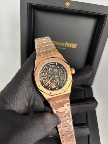 Relógio Audemars Piguet Royal Oak Skeleton Rose Gold 41mm Automático Vidro Safira AAA+