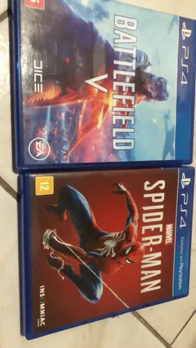 Jogos ps4 Battlefield v e spider man 