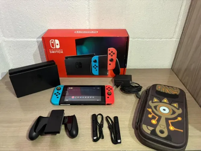 Nintendo Switch V1 Neon | Completo | Splatoon 2 