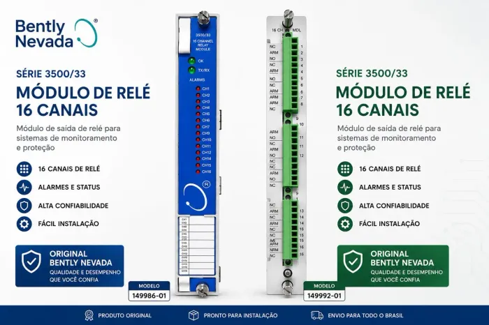 2 - Módulo 16 Canais Bently Nevada 149992-01 / 149986-01 Novo
