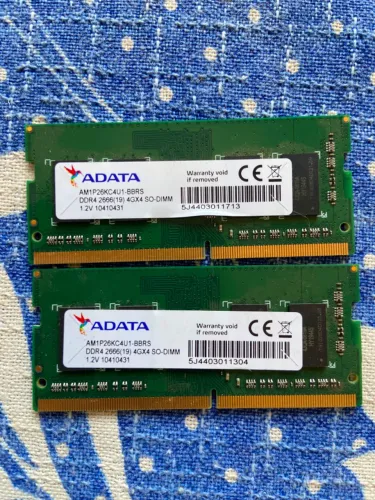 Par de memória ram DDR4 para notebook 2 un. 4gb cada
