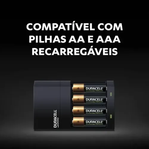arregador Pilha Duracell Cef14br4 C/4 Pilhas Aa 2500mah