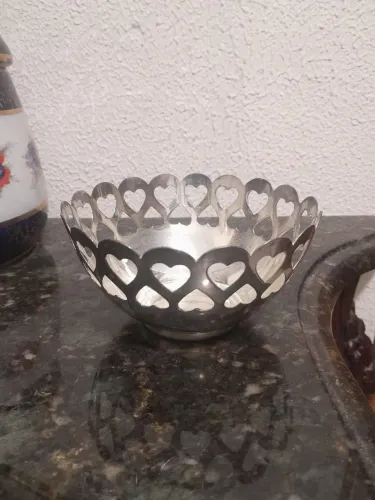 Cestinha indiana banhada a prata
