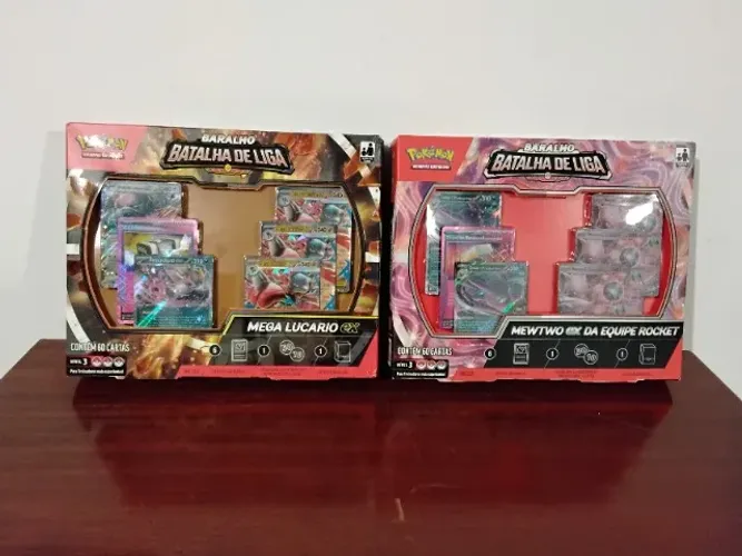 Pokemon Baralho Batalha de Liga - Mega Lucario EX e Mewtwo EX