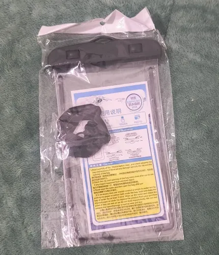 Bolsa capa de celular a prova d'água impermeável na cor preta
